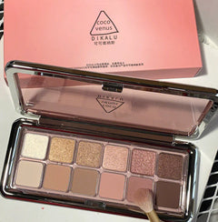 DIKALU 12 Color Matte Eye Shadow Cement Tray