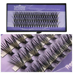 Hot Melt Hair Extensions with Natural Segmented Lashes