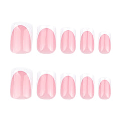 Classic Short French Style Fake Nails