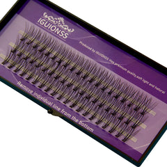 Hot Melt Hair Extensions with Natural Segmented Lashes