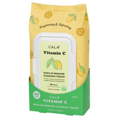 Cala Vitamin c make-up remover cleansing tissues 60 count 60 Count