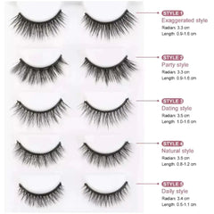 Magnetic Liquid Eyeliner & 5 Pairs Lashes Set