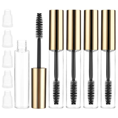10ml Empty Mascara Tube5 Pcs Mascara Tubes Empty for Castor OilClear Mascara Tube with WandEmpty Mascara Tube and Wand(gold)