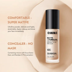 OMIKO Matte Poreless CC Foundation - Sheer Coverage