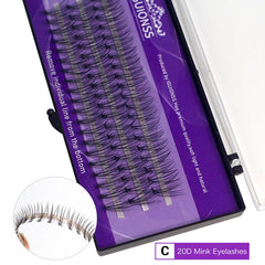 Hot Melt Hair Extensions with Natural Segmented Lashes
