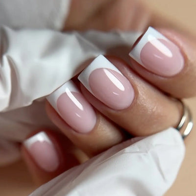 Classic Short French Style Fake Nails