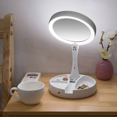 Folding LED Vanity Mirror for Student Dormitories