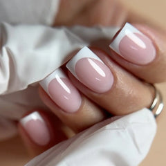 Classic Short French Style Fake Nails