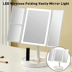 LED Desktop Vanity Mirror with Smart Daylight Lighting