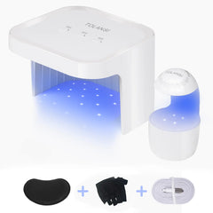 2 in 1 U V LED Nail Lights Gel Nail Lmap & Mini Nail Lamp for Flash Curing Nails/Toenails Gel Nail Polish & Nail Tips Nail Dryer Comes with Nail Pillow Nail Gloves