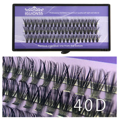 Hot Melt Hair Extensions with Natural Segmented Lashes